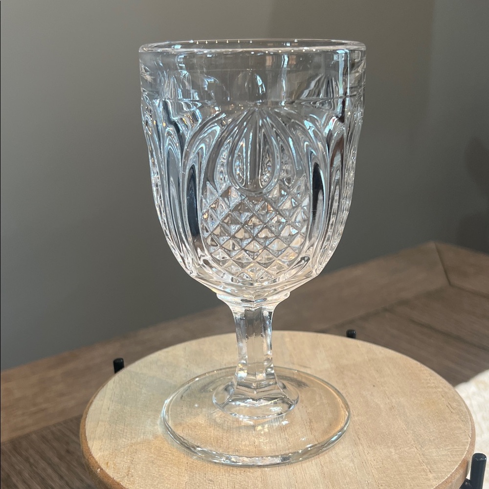 Vintage New England Pineapple Goblet by Boston and Sandwich Glass Co.